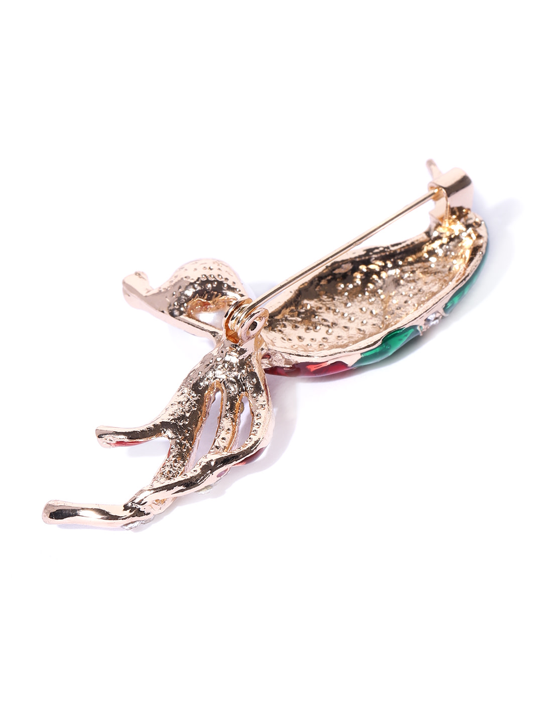 YouBella Jewellery Latest Stylish Crystal Unisex Owl Bird Shape Brooch for Women/Girls/Men (Silver)
